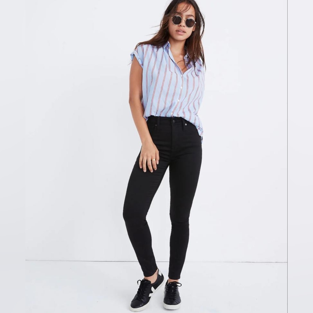 Madewell Tall Curvy High-Rise Skinny Jeans in Carbondale Wash.